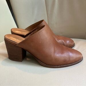 Madewell Harper brown leather mule, size 6